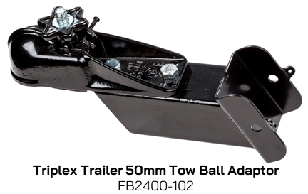 Aerosweep Triplex Trailer 50mm Tow Ball Adaptor