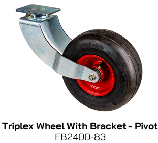 FB2400-83 Triplex Wheel With Bracket - Pivot